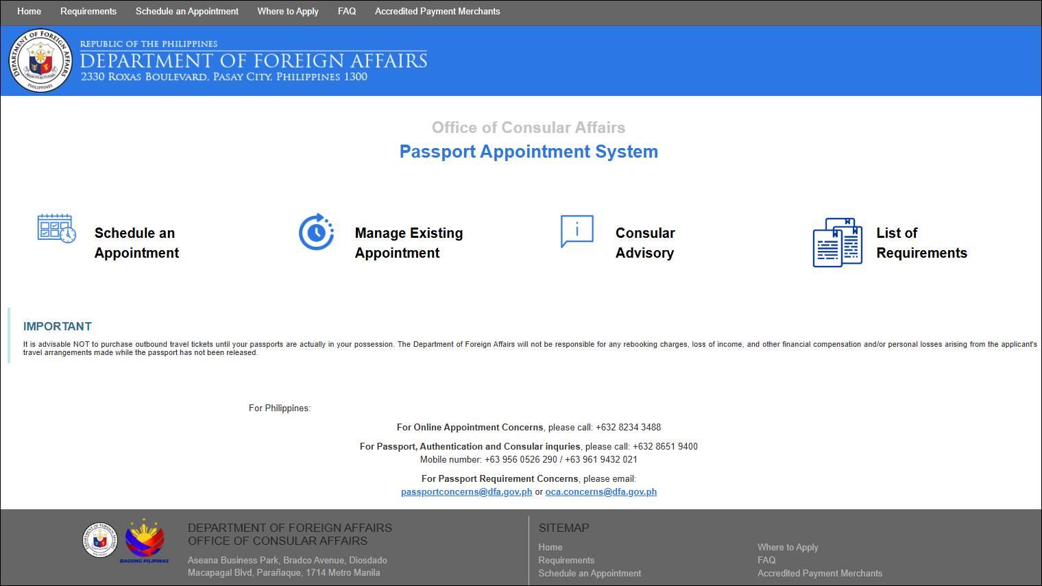 philippine passport appointment portal