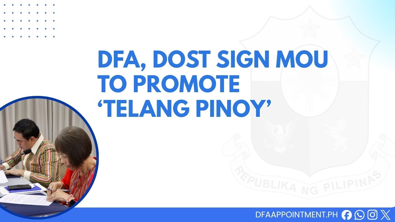DFA DOST Sign Agreement Promote Telang Pinoy