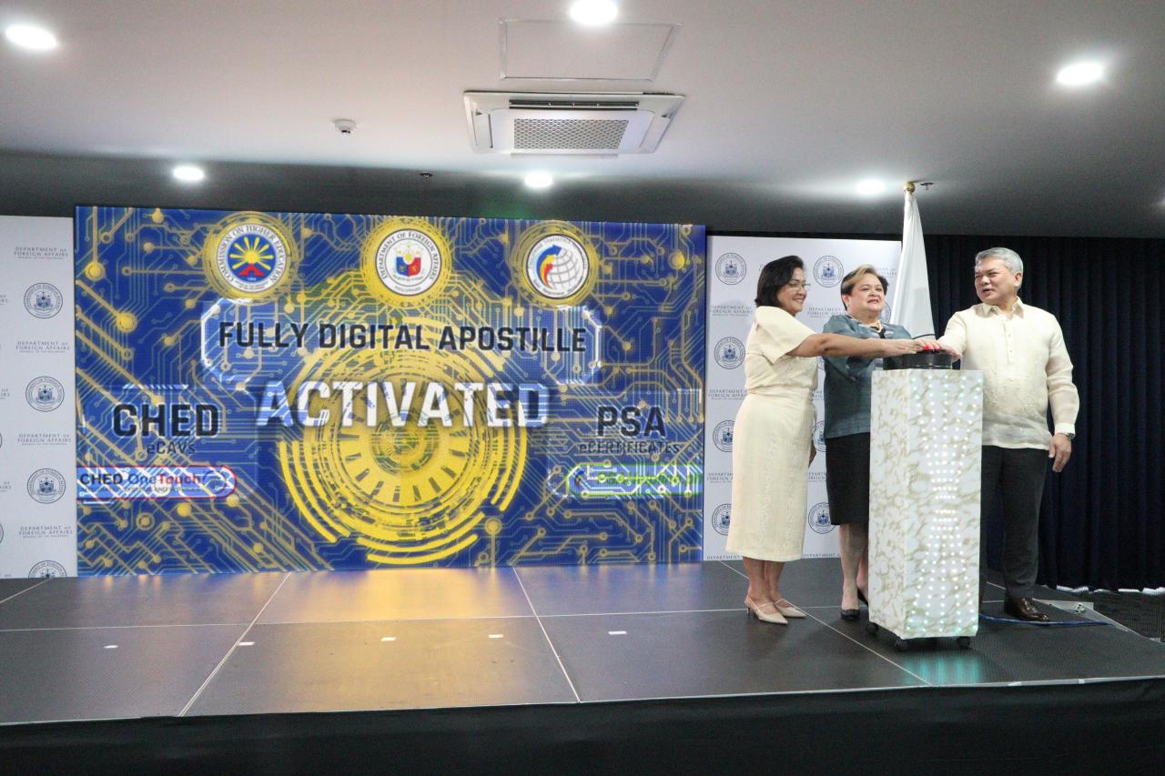 DFA Launches Digital Apostille PSA CHED eCertificates