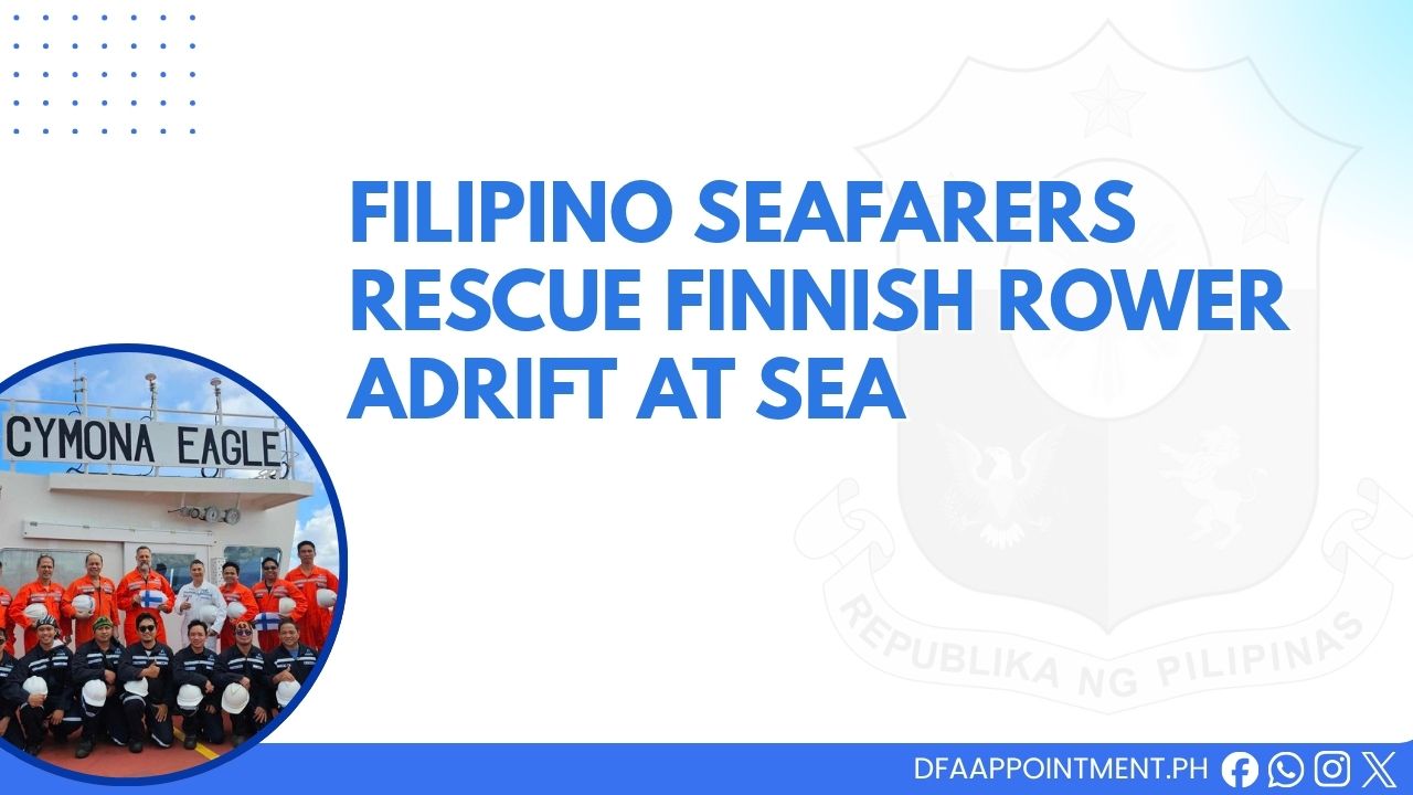 Filipino Seafarers Rescue Finnish Rower Adrift Sea