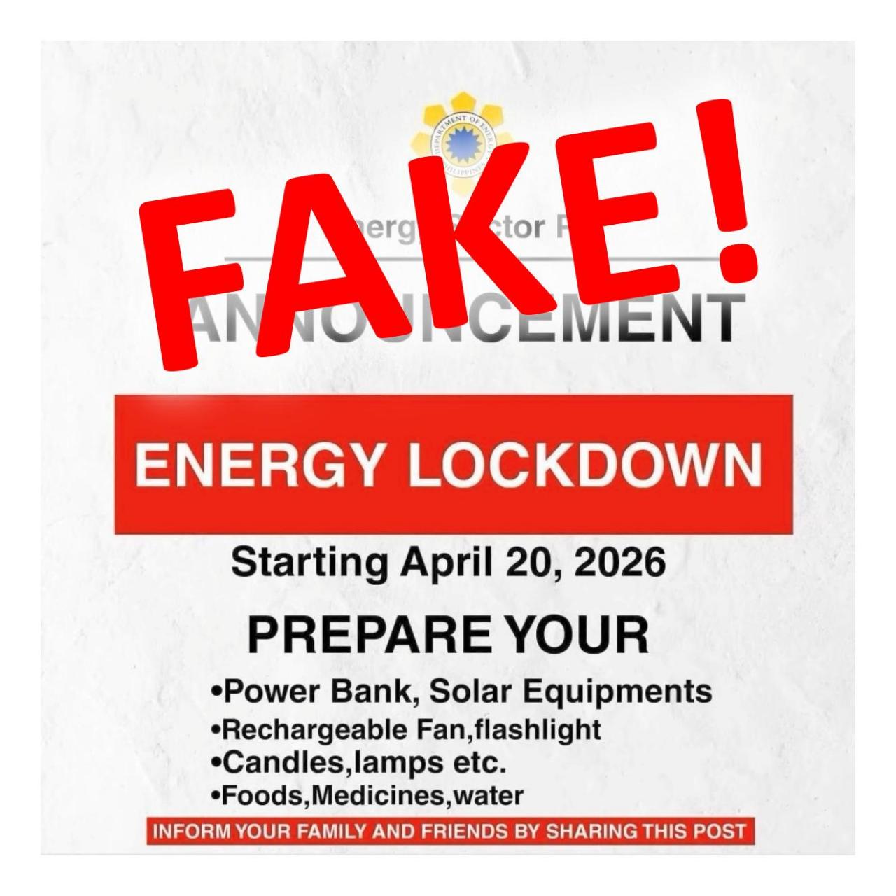 Energy Lockdown Viral Post Fake News Palace