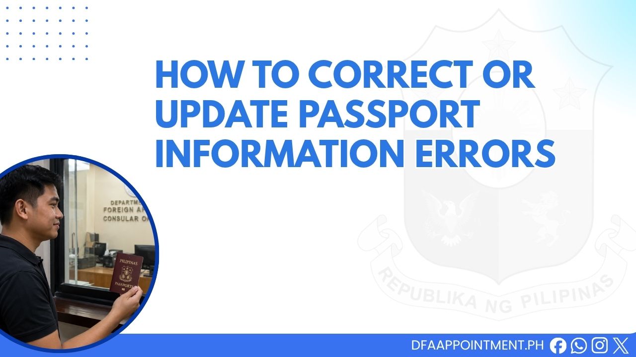 Correct Update Passport Information Errors